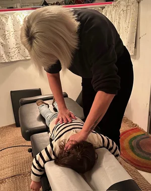 Pediatric chiropractic adjustment in Montauk